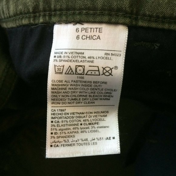 Old Navy Rockstar Women's Jeans Size 6 Petite Super Skinny Olive Green Mid-Rise - Picture 4 of 6
